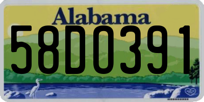 AL license plate 58DO391