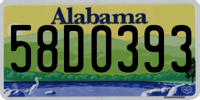 AL license plate 58DO393