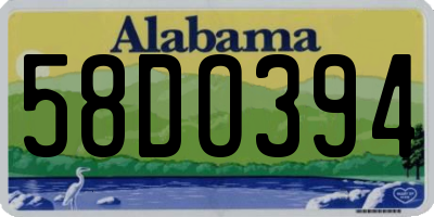 AL license plate 58DO394