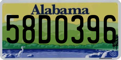 AL license plate 58DO396