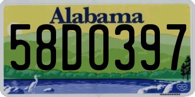 AL license plate 58DO397