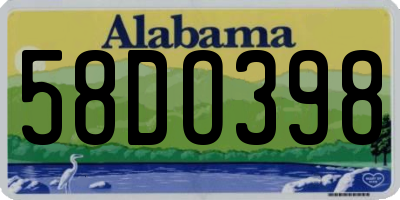 AL license plate 58DO398