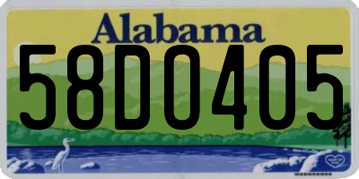 AL license plate 58DO405