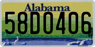 AL license plate 58DO406