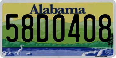 AL license plate 58DO408