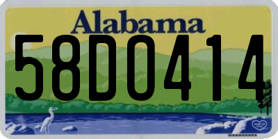 AL license plate 58DO414