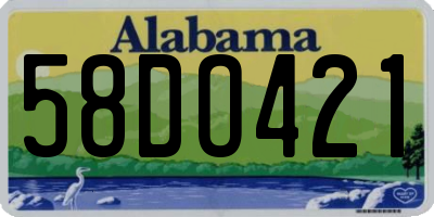 AL license plate 58DO421
