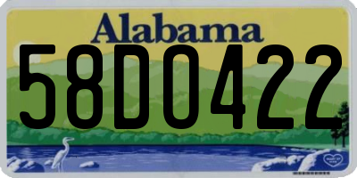 AL license plate 58DO422