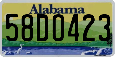 AL license plate 58DO423