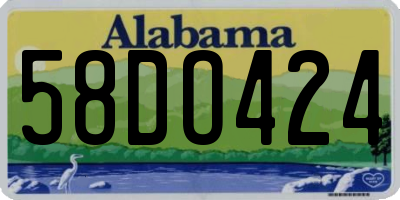 AL license plate 58DO424