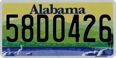 AL license plate 58DO426