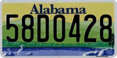 AL license plate 58DO428