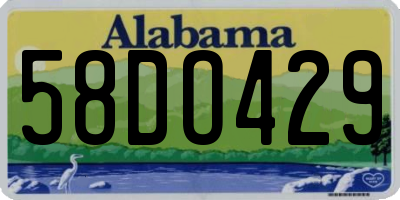 AL license plate 58DO429