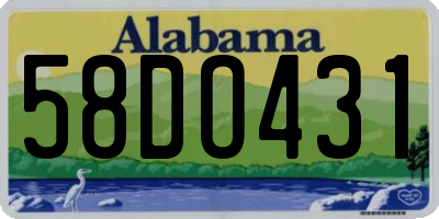 AL license plate 58DO431