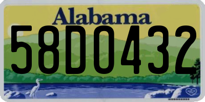 AL license plate 58DO432