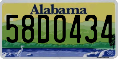 AL license plate 58DO434
