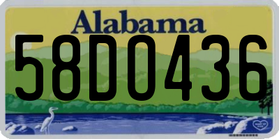 AL license plate 58DO436