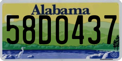 AL license plate 58DO437