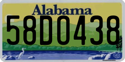 AL license plate 58DO438