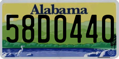 AL license plate 58DO440