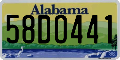 AL license plate 58DO441