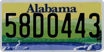 AL license plate 58DO443