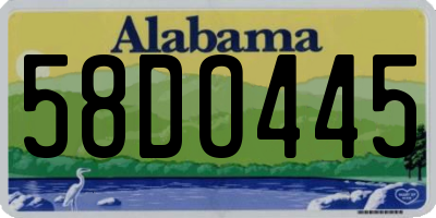 AL license plate 58DO445