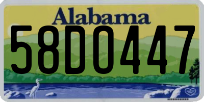 AL license plate 58DO447
