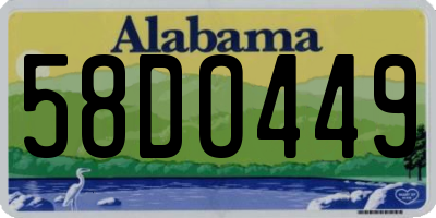 AL license plate 58DO449