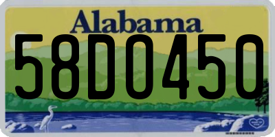 AL license plate 58DO450