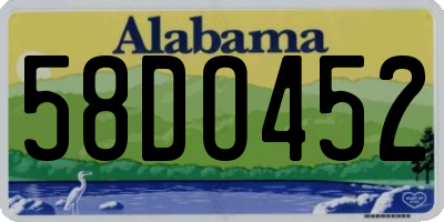 AL license plate 58DO452