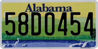 AL license plate 58DO454