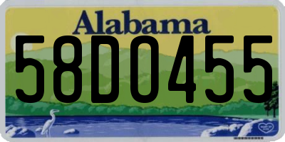 AL license plate 58DO455