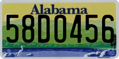 AL license plate 58DO456