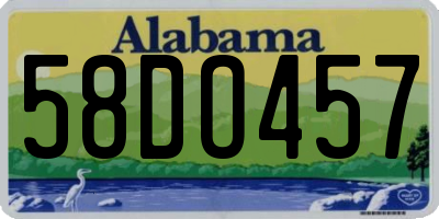 AL license plate 58DO457