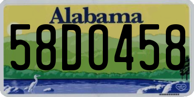AL license plate 58DO458