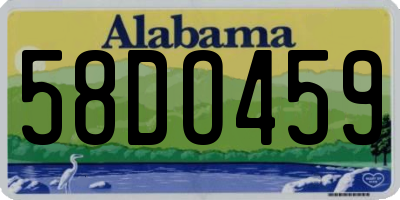 AL license plate 58DO459