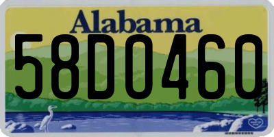 AL license plate 58DO460