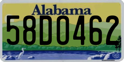 AL license plate 58DO462