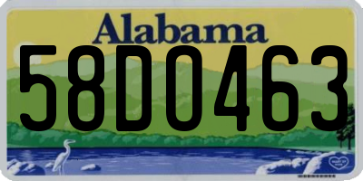 AL license plate 58DO463