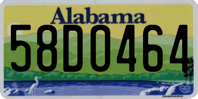 AL license plate 58DO464