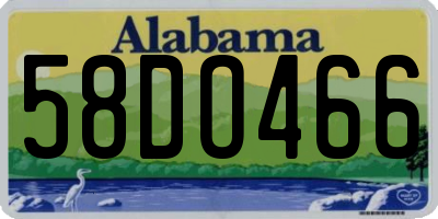 AL license plate 58DO466