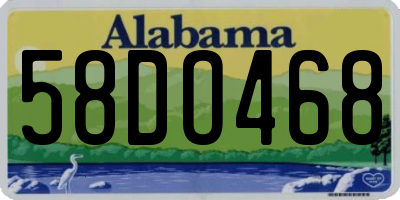 AL license plate 58DO468