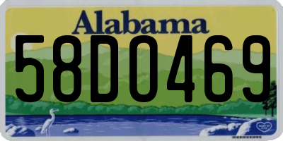 AL license plate 58DO469
