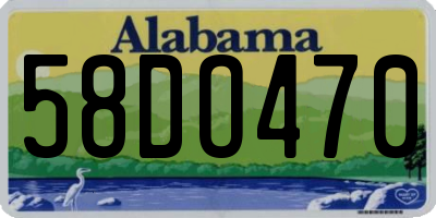 AL license plate 58DO470