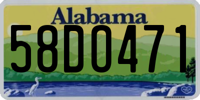 AL license plate 58DO471