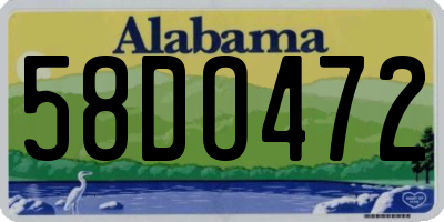 AL license plate 58DO472