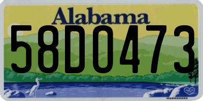 AL license plate 58DO473