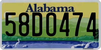 AL license plate 58DO474