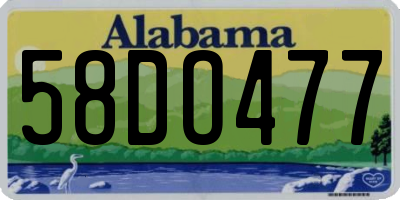 AL license plate 58DO477